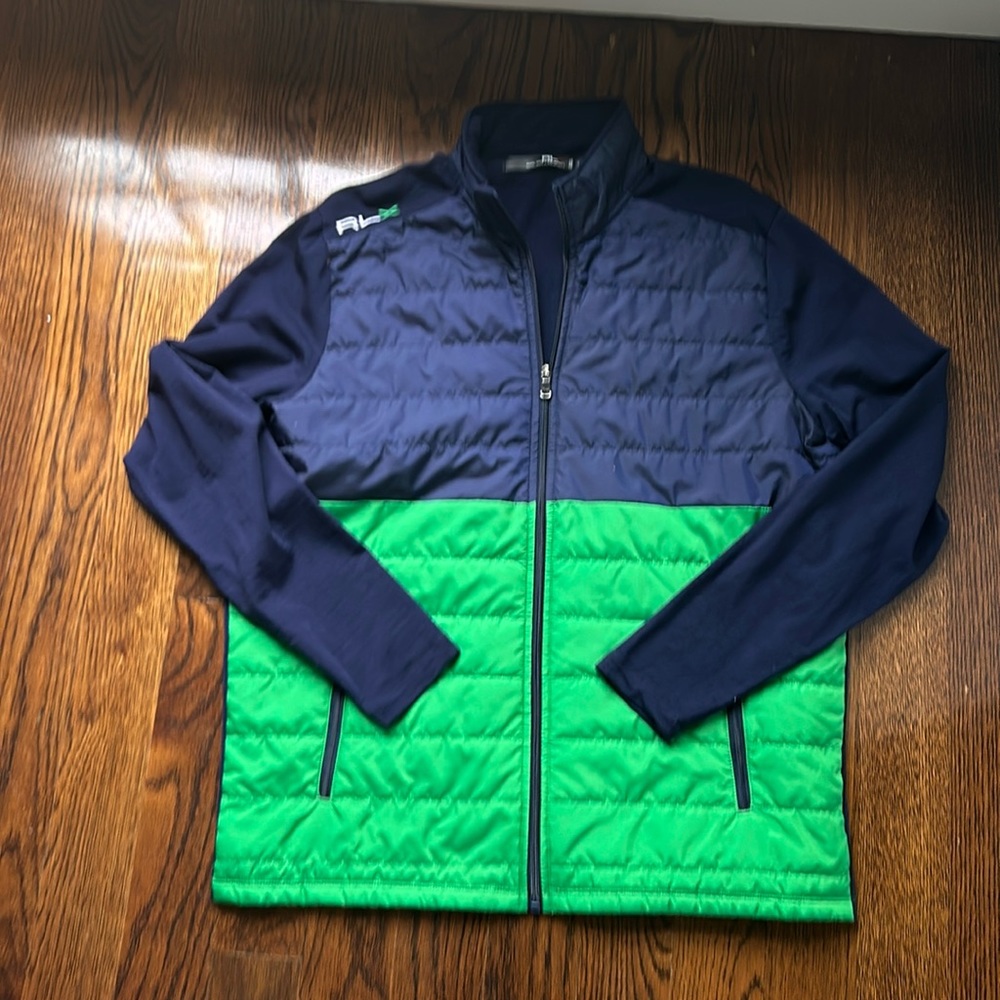 RLX Ralph Lauren light weight jacket men’s size L in Navy and Green
